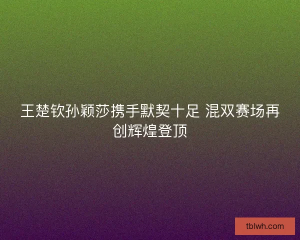 王楚钦孙颖莎携手默契十足 混双赛场再创辉煌登顶